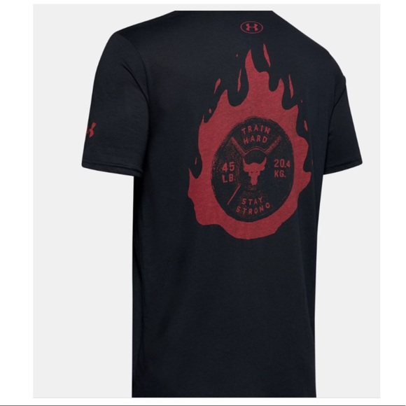 Project Rock x Under Armour Tee Black T-Shirt UA - Picture 2 of 3
